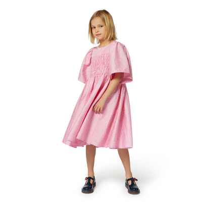 Besticktes Baumwoll-Kleid KENZO KIDS GIRL