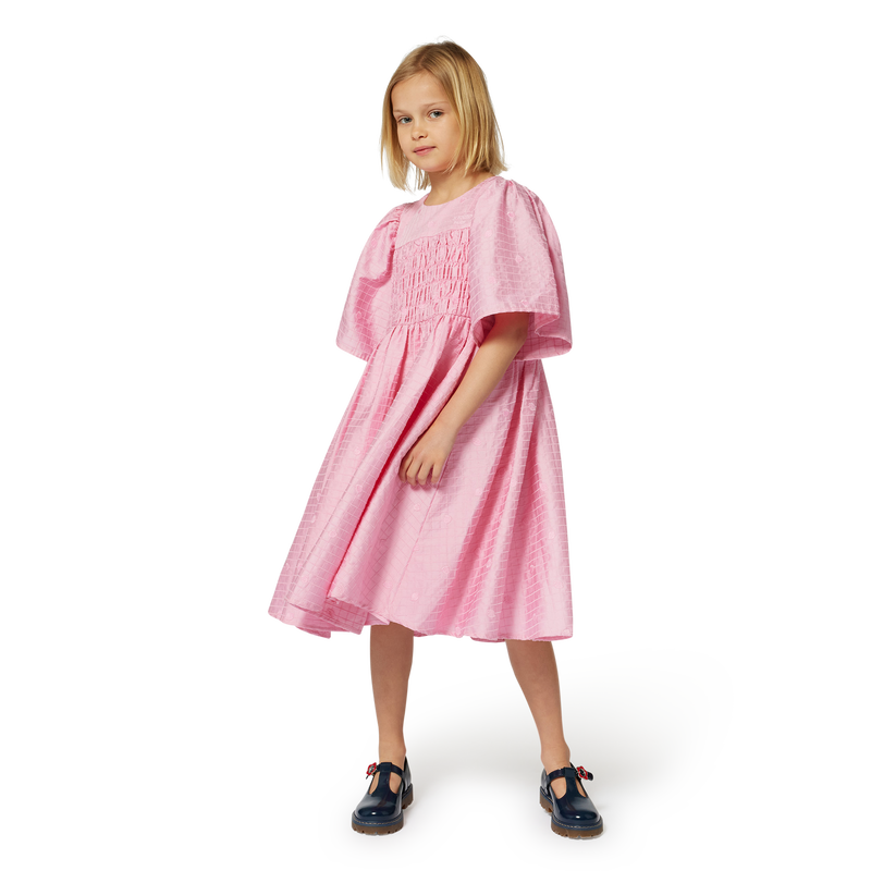 Besticktes Baumwoll-Kleid KENZO KIDS 
                        GIRL