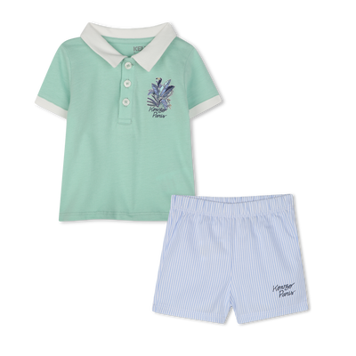 Shorts und Polo aus Baumwolle KENZO KIDS BOY