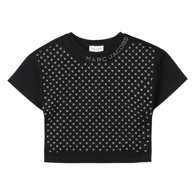 Baumwoll-T-Shirt mit Strass MARC JACOBS 
                        GIRL