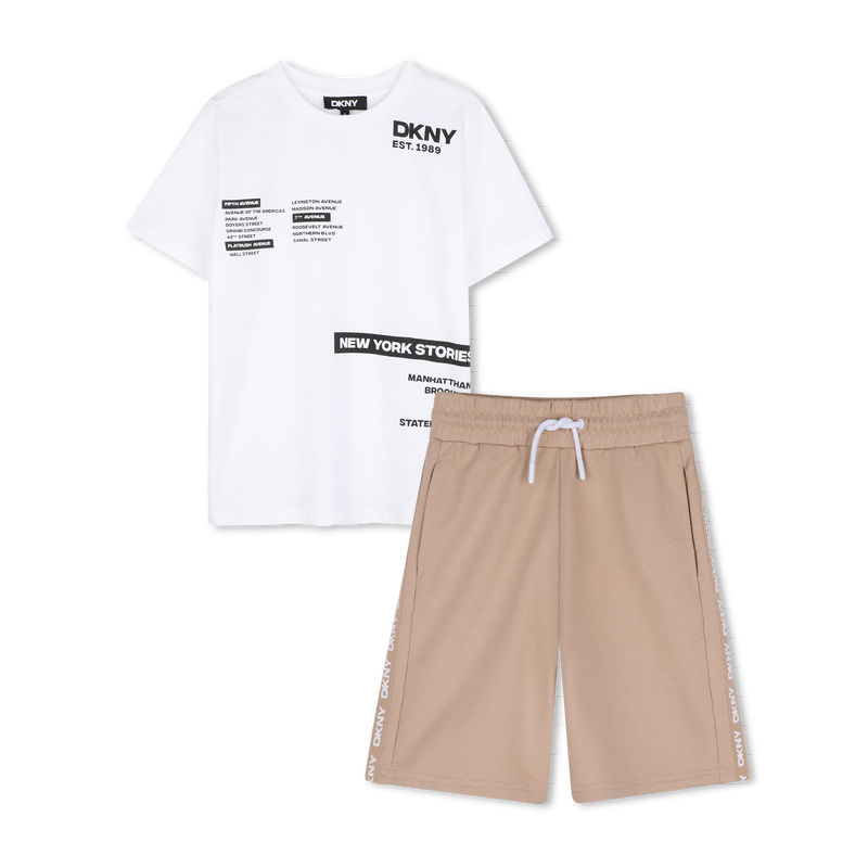 SET AUS T-SHIRT UND BERMUDASHORTS DKNY 
                        BOY