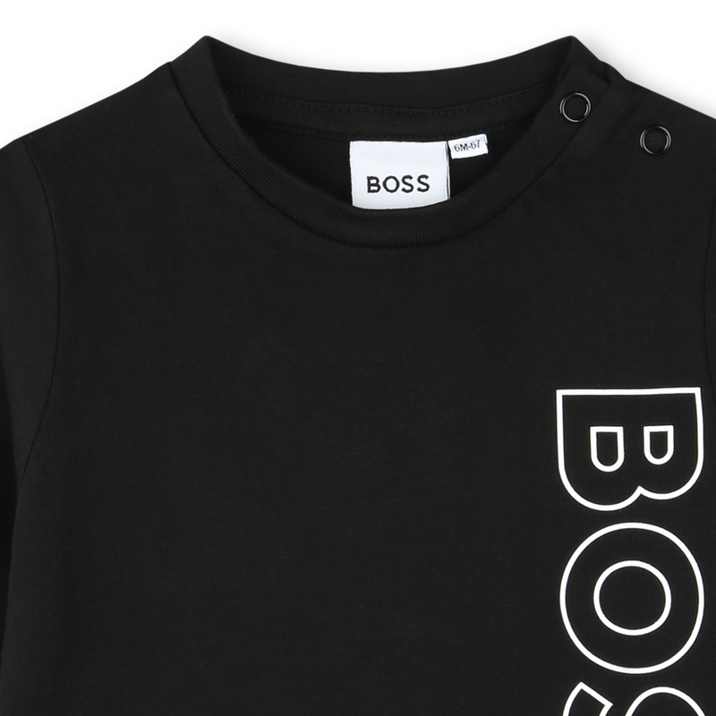 Baumwoll-Shirt mit Logo BOSS 
                        BOY