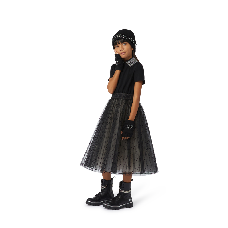 Festkleid aus Materialmix KARL LAGERFELD KIDS 
                        GIRL