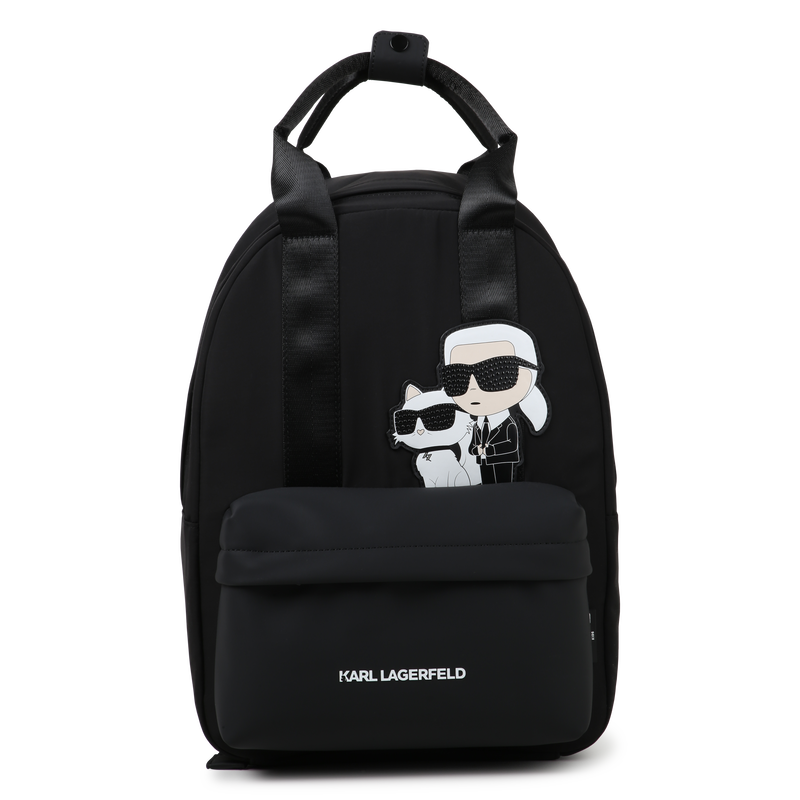 Rucksack mit Badge KARL LAGERFELD KIDS 
                        GIRL