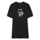 Kurz&auml;rmeliges Kleid, SCHWARZ, hi-res