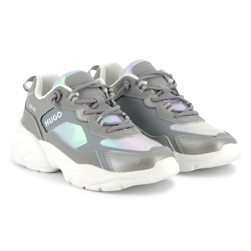 Schn&uuml;rsneakers aus Materialmix HUGO 
                        GIRL