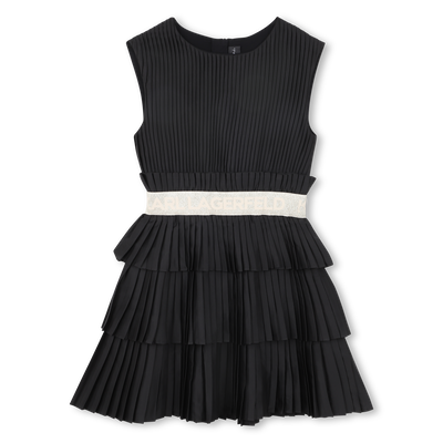 PLISSIERTES KURZ&Auml;RMELIGES KLEID KARL LAGERFELD KIDS GIRL