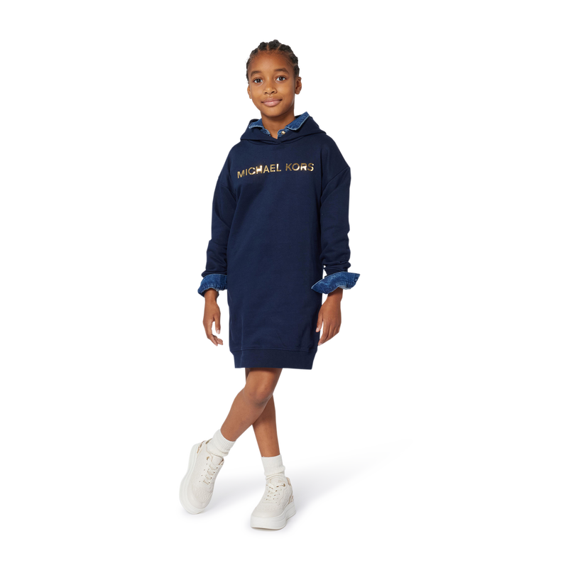 Kapuzenkleid aus Fleece MICHAEL KORS 
                        GIRL