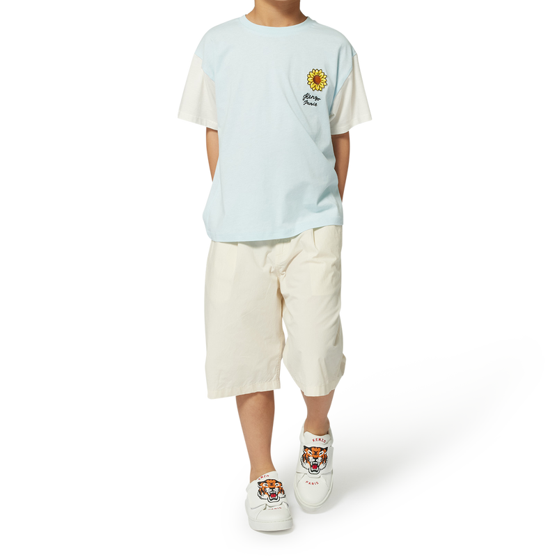 Einfarbige Baumwoll-Bermudas KENZO KIDS 
                        BOY