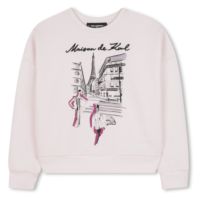 Lang&auml;rmeliges Sweatshirt KARL LAGERFELD KIDS 
                        GIRL