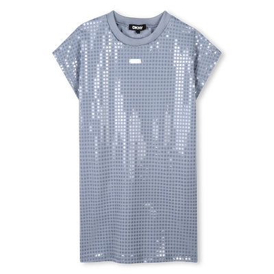 Baumwollkleid mit Pailletten DKNY GIRL