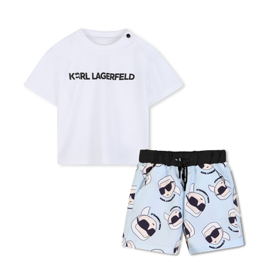 SET AUS T-SHIRT UND BADESHORTS KARL LAGERFELD KIDS BOY