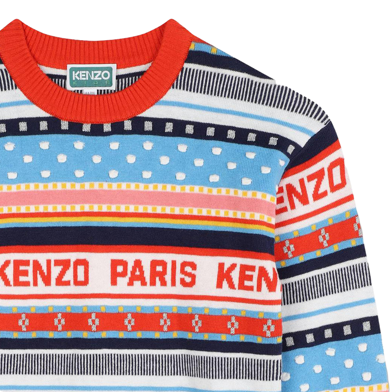 Jacquard-Strickkleid KENZO KIDS 
                        GIRL