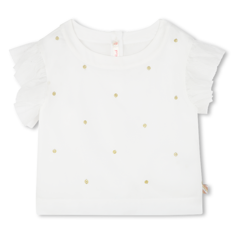 Bluse mit T&uuml;ll und Pailletten BILLIEBLUSH 
                        GIRL