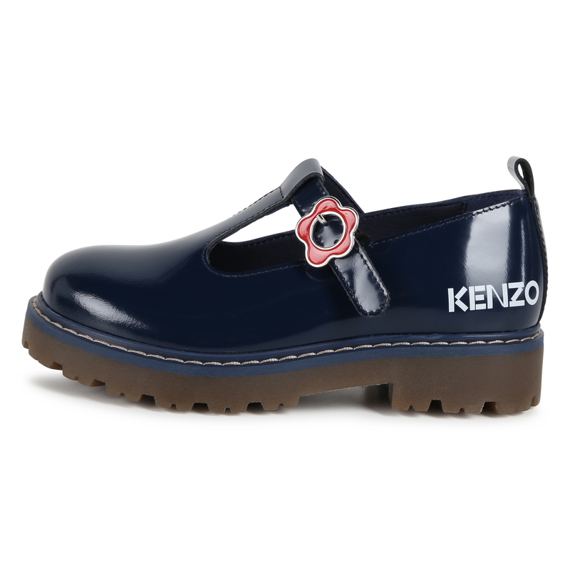 Leder-Ballerinas mit Schnalle KENZO KIDS 
                        GIRL