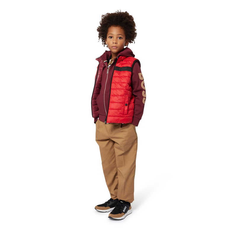 Cardigan mit Zip aus Piqué BOSS 
                        BOY