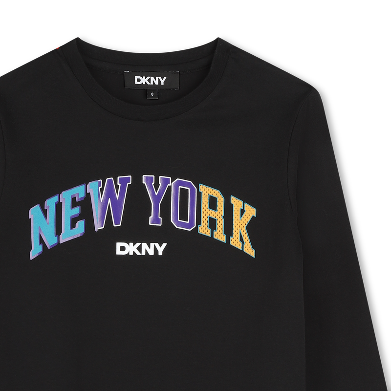 Langarm-T-Shirt aus Baumwolle DKNY 
                        BOY