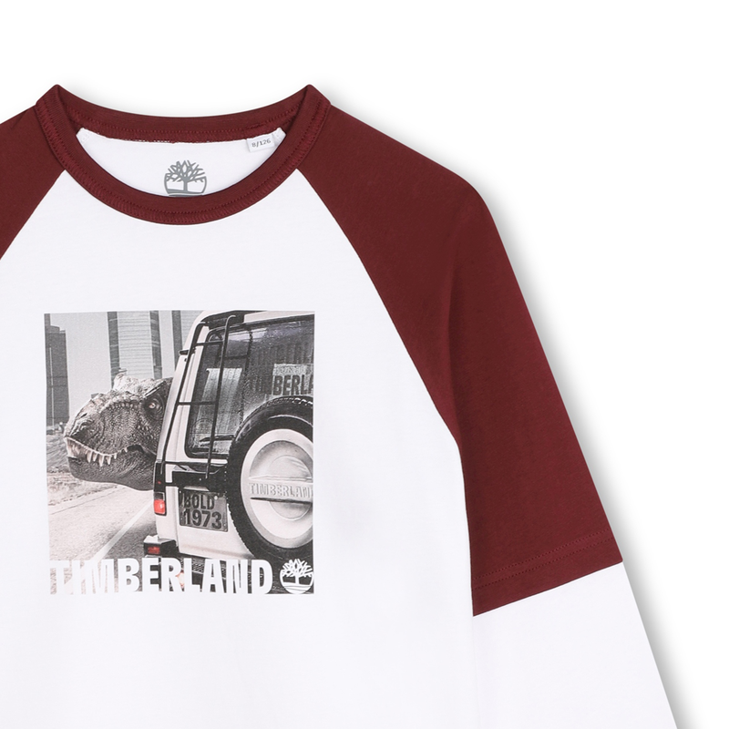 Zweifarbiges T-Shirt mit Druck TIMBERLAND 
                        BOY