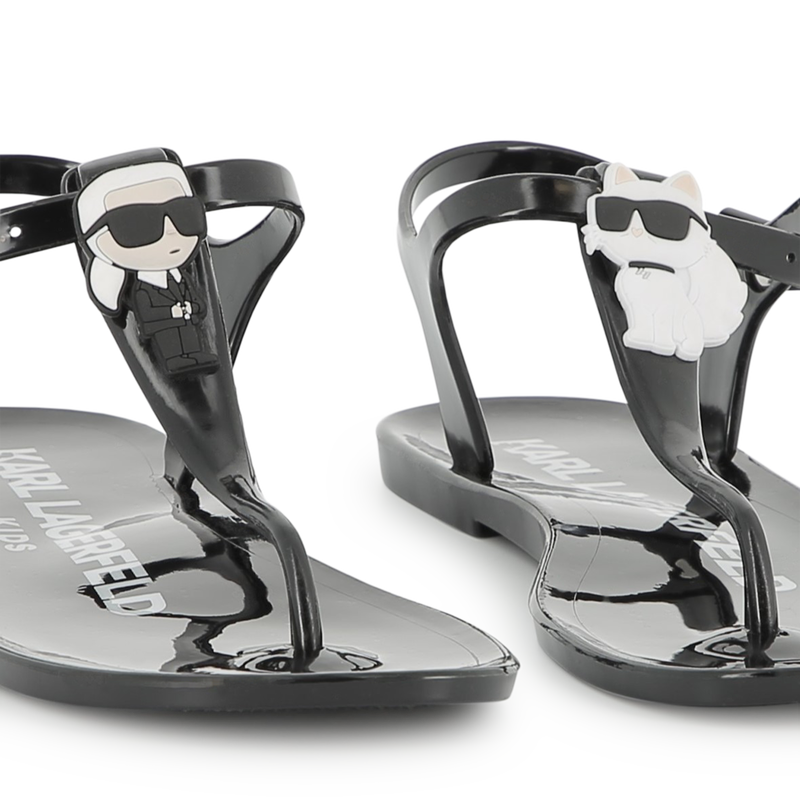 Schnallen-Sandalen mit Badge KARL LAGERFELD KIDS 
                        GIRL