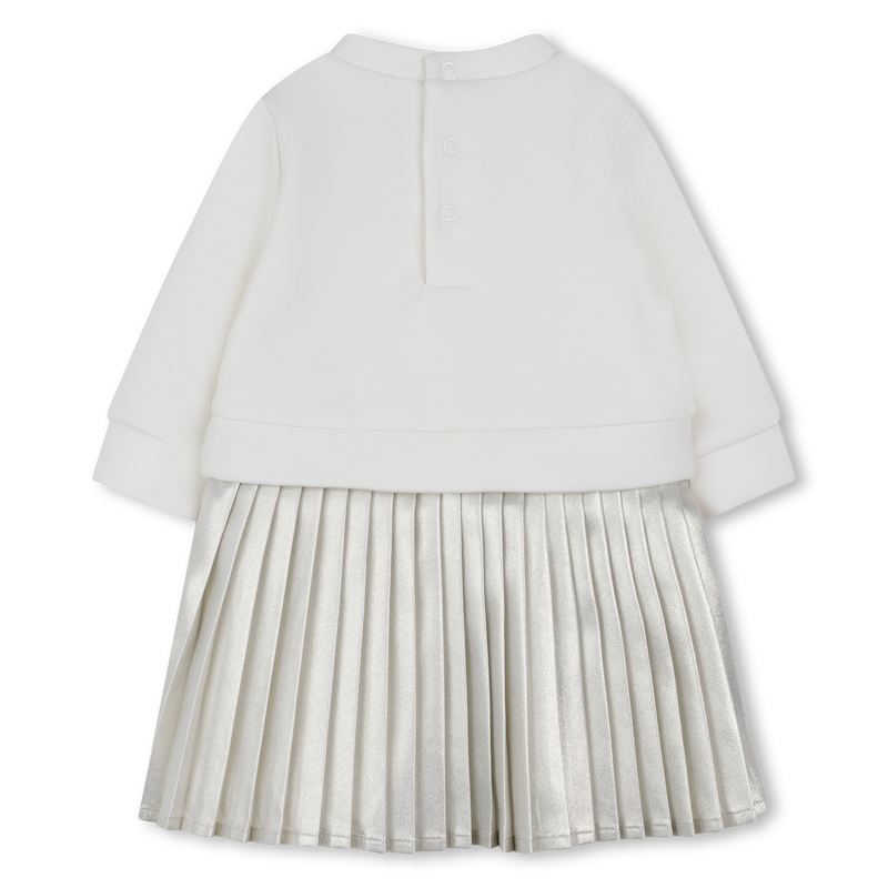 Lang&auml;rmeliges Kleid aus Bi-Material MICHAEL KORS 
                        GIRL