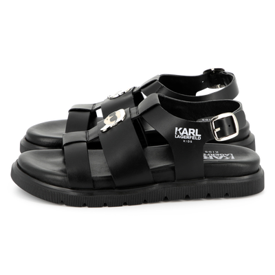 Leder-Sandalen mit Schnalle KARL LAGERFELD KIDS GIRL