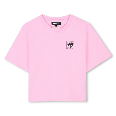 Kurzarm-T-Shirt aus Baumwolle DKNY GIRL