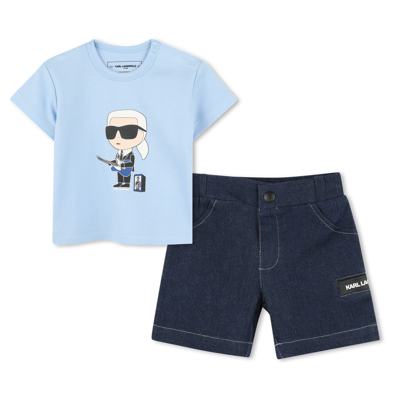 Set aus T-Shirt und Bermudas KARL LAGERFELD KIDS 
                        BOY