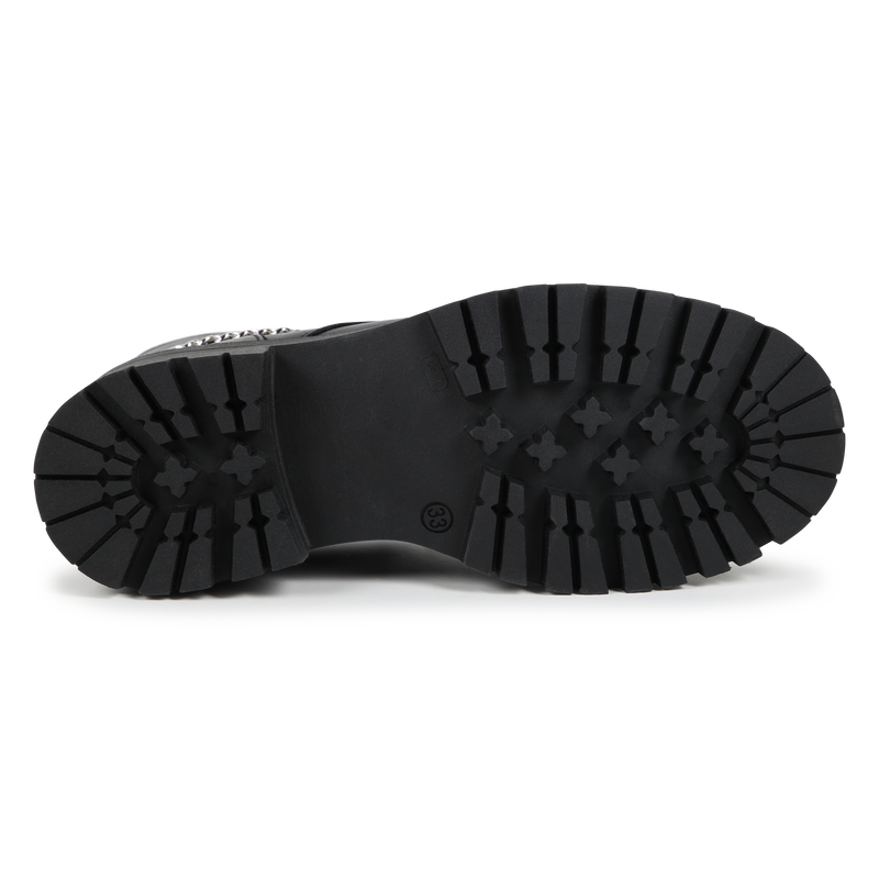 Leder-Stiefeletten mit Ketten KARL LAGERFELD KIDS 
                        GIRL