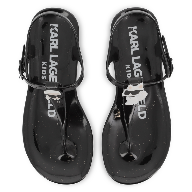 Schnallen-Sandalen mit Badge KARL LAGERFELD KIDS 
                        GIRL