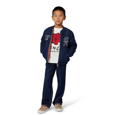 Lang&auml;rmeliges T-Shirt aus Jersey KENZO KIDS UNISEX