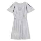 Silbernes Paillettenkleid aus Jersey DKNY 
                    GIRL