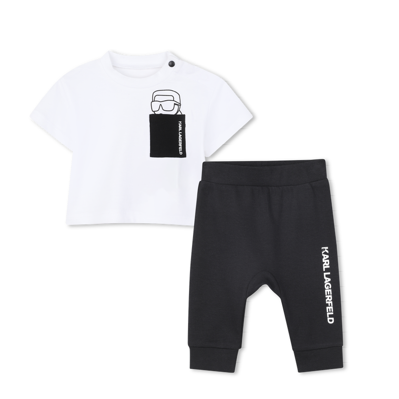 SET AUS T-SHIRT UND HOSE KARL LAGERFELD KIDS 
                        BOY