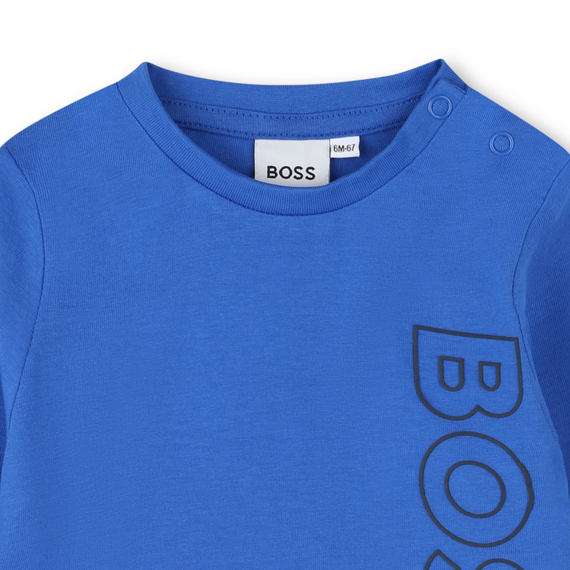 Baumwoll-Shirt mit Logo BOSS 
                        BOY