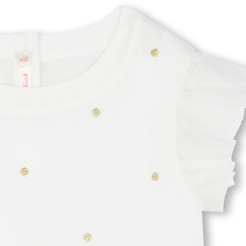 Bluse mit T&uuml;ll und Pailletten BILLIEBLUSH 
                        GIRL