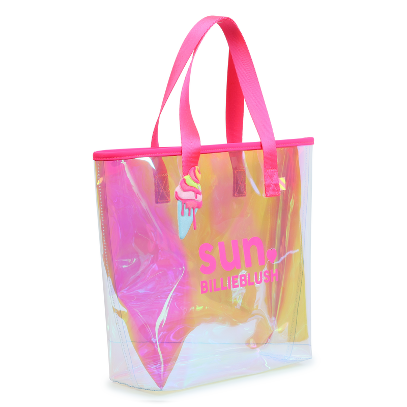Gl&auml;nzender Shopper mit Badge BILLIEBLUSH 
                        GIRL