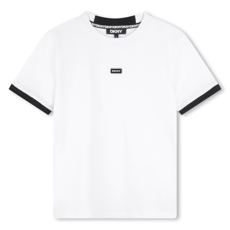 Zweifarbiges Baumwoll-T-Shirt DKNY 
                        UNISEX