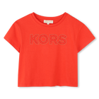 Kurzes Baumwoll-T-Shirt MICHAEL KORS 
                    GIRL