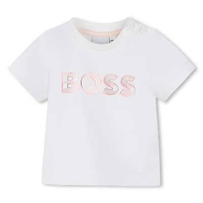 T-Shirt mit gl&auml;nzendem Druck BOSS GIRL
