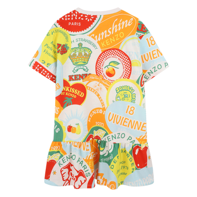 Bunt gemustertes Kleid KENZO KIDS GIRL
