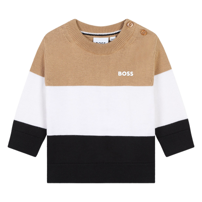 Gestreifter Baumwoll-Pullover BOSS BOY
