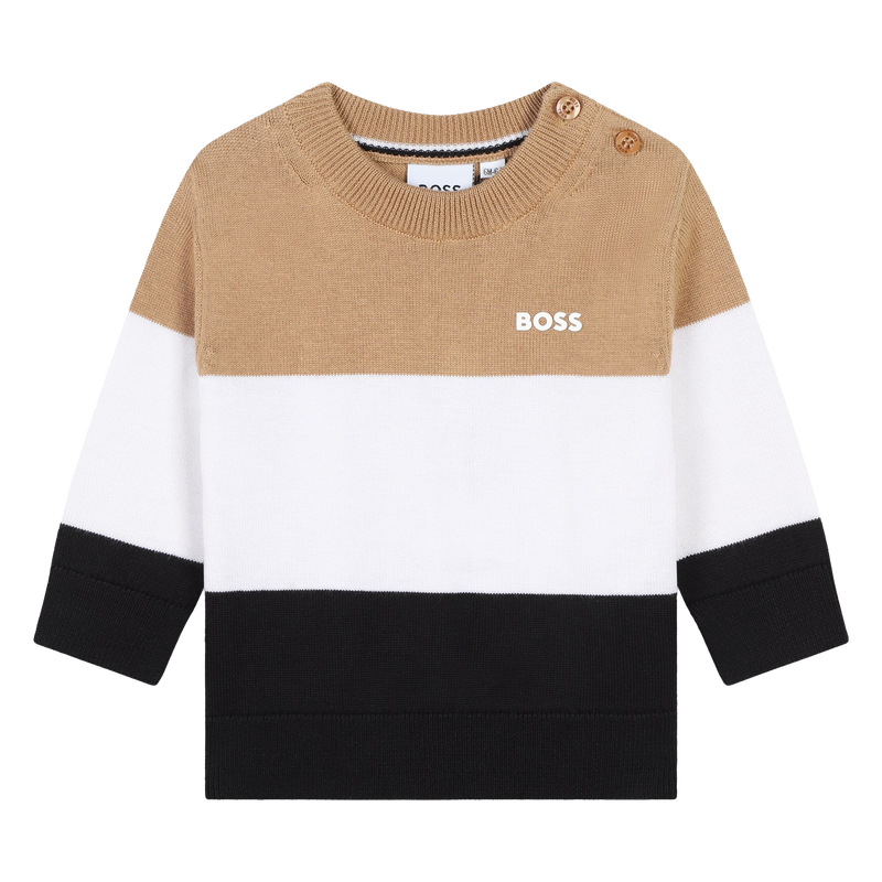 Gestreifter Baumwoll-Pullover BOSS 
                        BOY