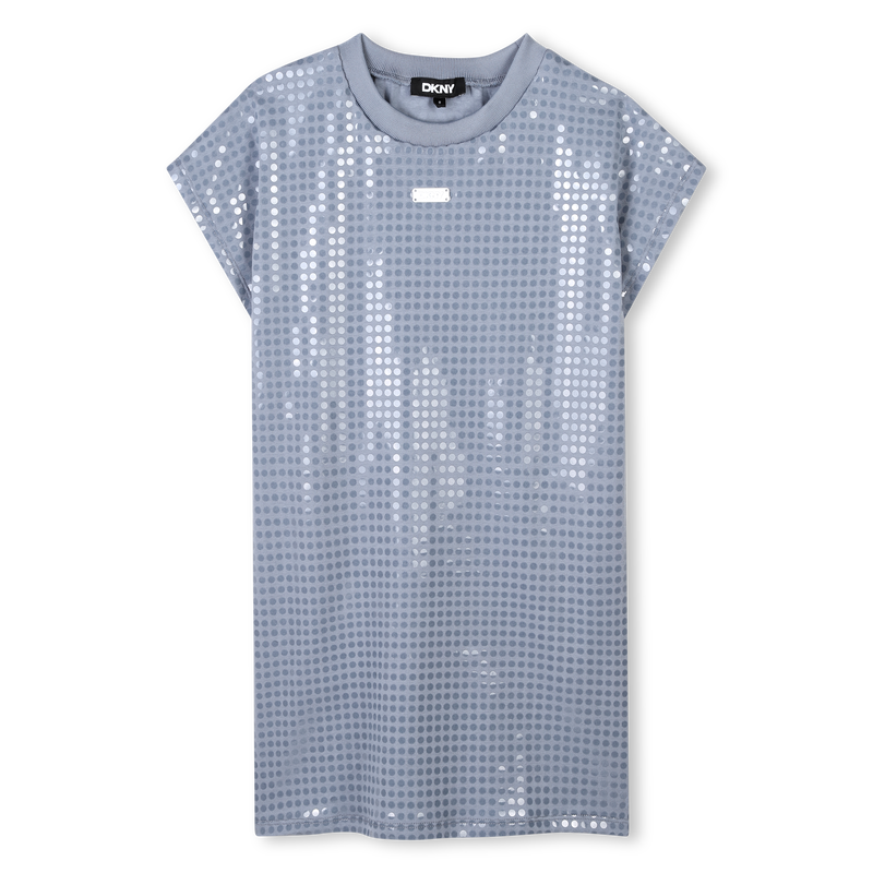 Baumwollkleid mit Pailletten DKNY 
                        GIRL