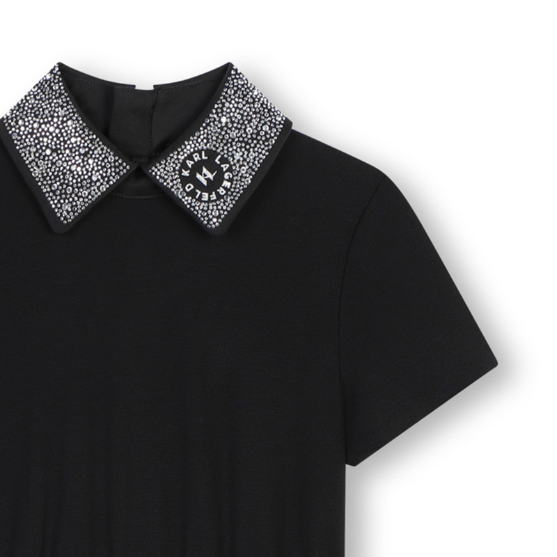 Festkleid aus Materialmix KARL LAGERFELD KIDS 
                        GIRL