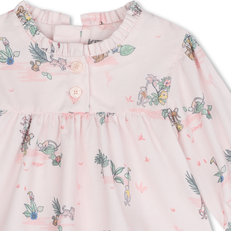 Baumwoll-Kleid und Leggings KENZO KIDS 
                        GIRL