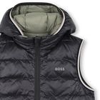Daunenjacke mit Kapuze in Flann-Optik BOSS 
                    BOY