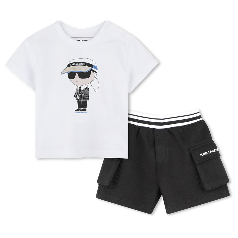 Set aus Shorts und T-Shirt KARL LAGERFELD KIDS 
                        BOY