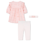 Kleid + Leggings + Stirnband Set KENZO KIDS 
                    GIRL
