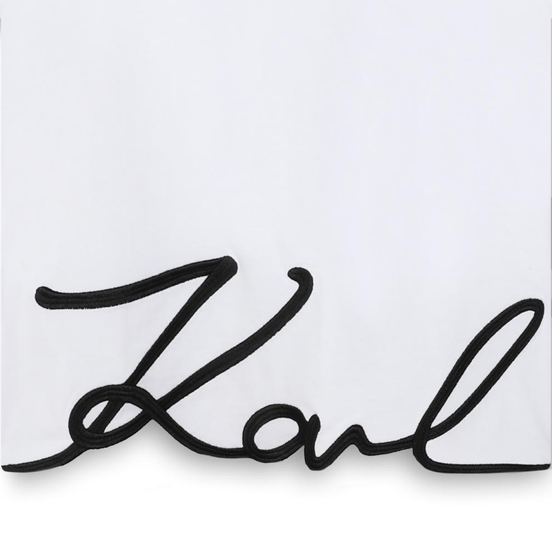 T-Shirt mit Logo-Stickerei KARL LAGERFELD KIDS 
                        GIRL