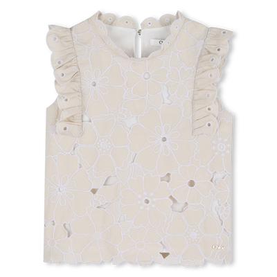 T-SHIRT MIT BLUMENSTICKEREI CHLOE GIRL