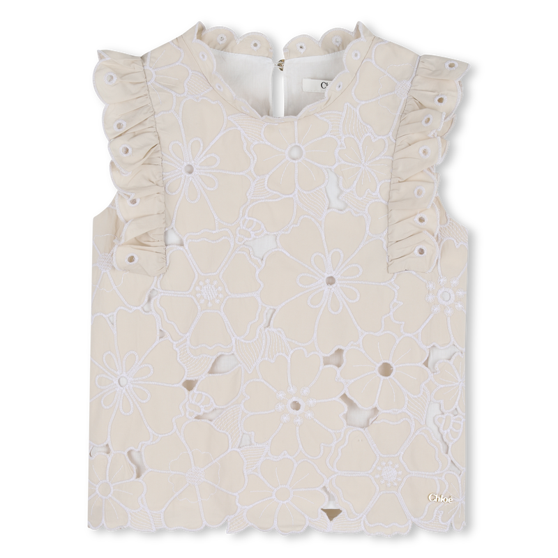 T-SHIRT MIT BLUMENSTICKEREI CHLOE 
                        GIRL